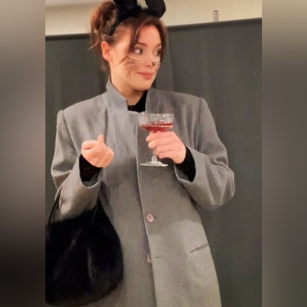 Women's Gray Wool Blazer